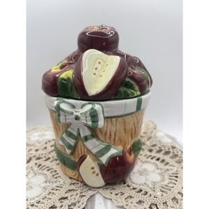 1999 Young's Exclusive Apple Barrel 3D Sugar Bowl with Lid